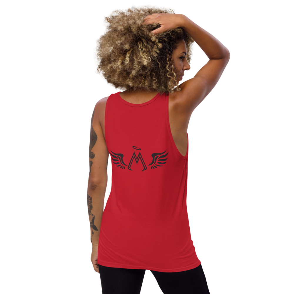 Red Tank Top With Black MM Iconic Logo