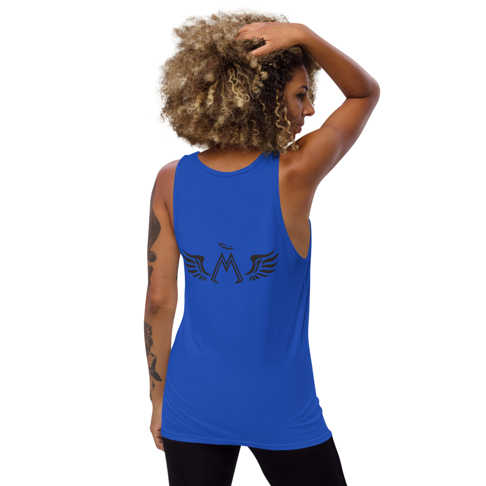 Blue Tank Top With Black MM Iconic Logo