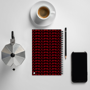 Black Spiral Notebook With Duplicated Red MM Iconic Logo
