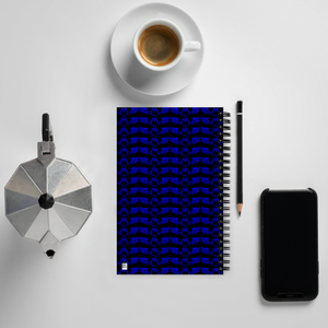 Black Spiral Notebook With Duplicated Blue MM Iconic Logo