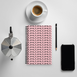 Pink Spiral Notebook With Duplicated Black MM Iconic Logo