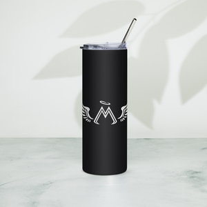 Black Stainless Steel Tumbler With White MM Iconic Logo