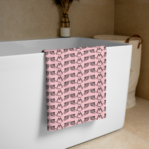 Pink Towel With Duplicated Black MM Iconic Logo