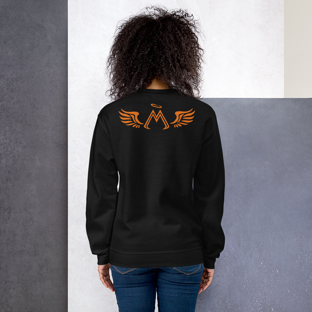 Black Sweatshirt With Orange MM Iconic Logo