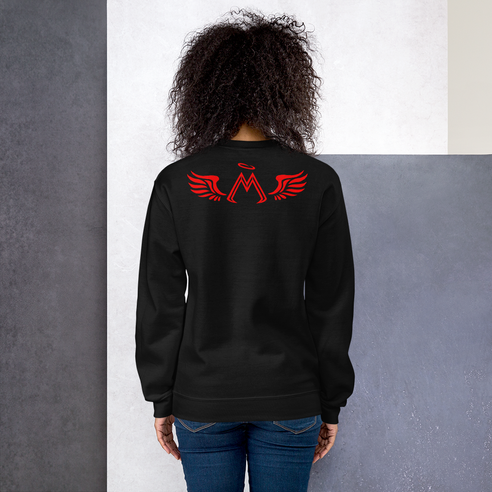 Black Sweatshirt With Red MM Iconic Logo