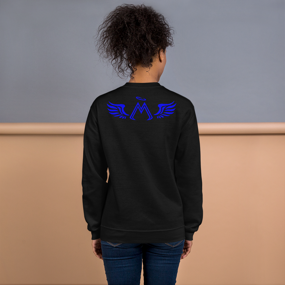 Black Sweatshirt With Blue MM Iconic Logo