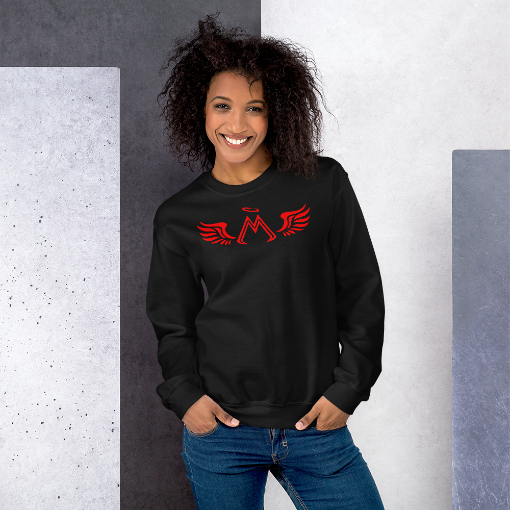 Black Sweatshirt With Red MM Iconic Logo