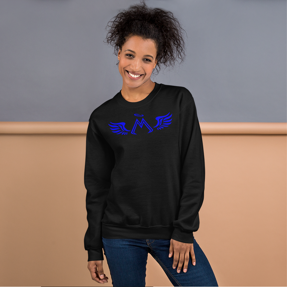 Black Sweatshirt With Blue MM Iconic Logo