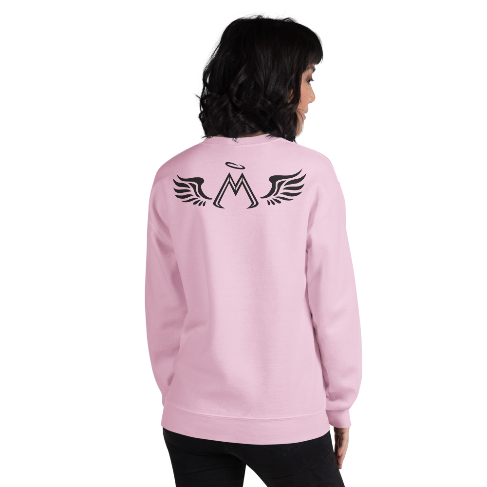 Light Pink Sweatshirt With Black MM Iconic Logo