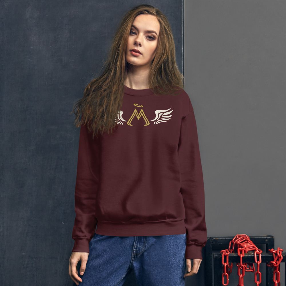 Maroon Sweatshirt With Classic MM Iconic Logo
