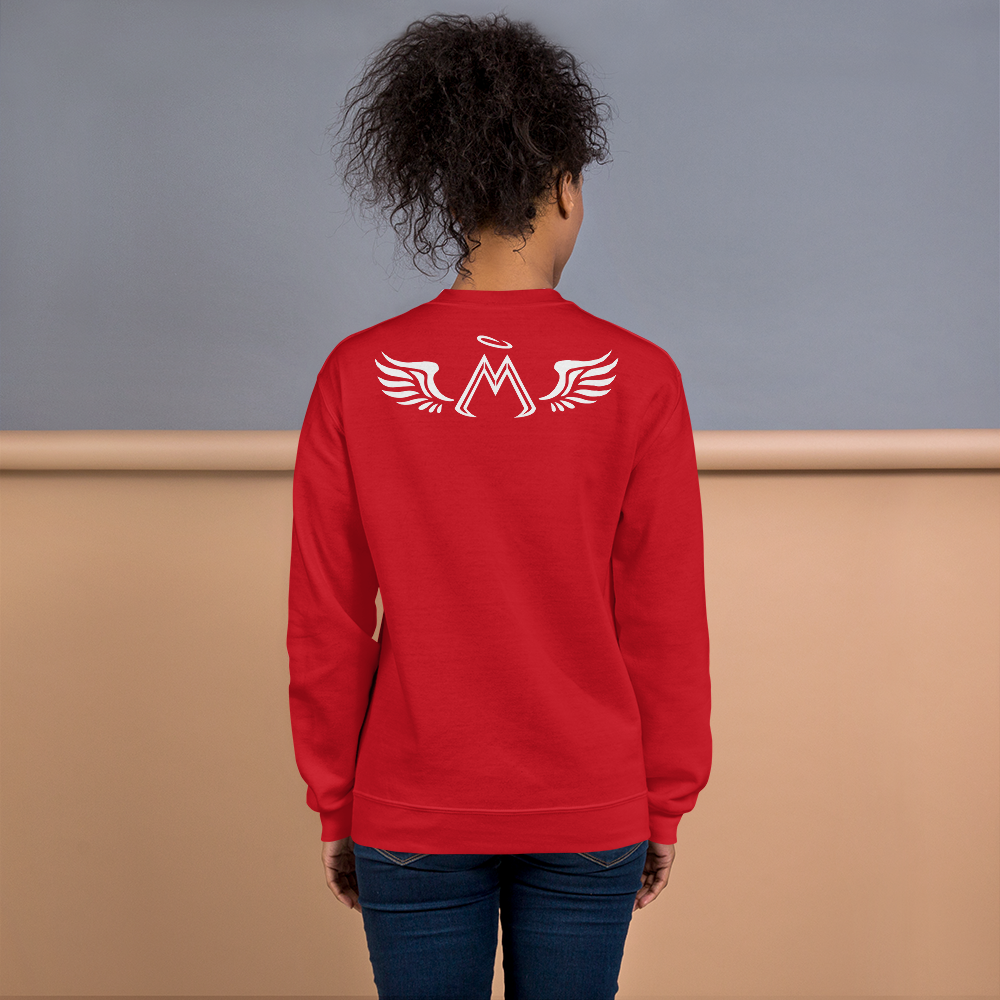Red Sweatshirt With White MM Iconic Logo