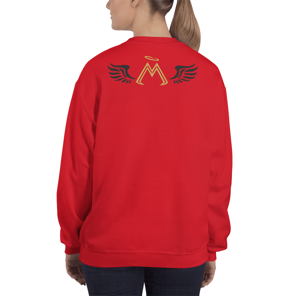 Red Sweatshirt With Gold-Black MM Iconic Logo