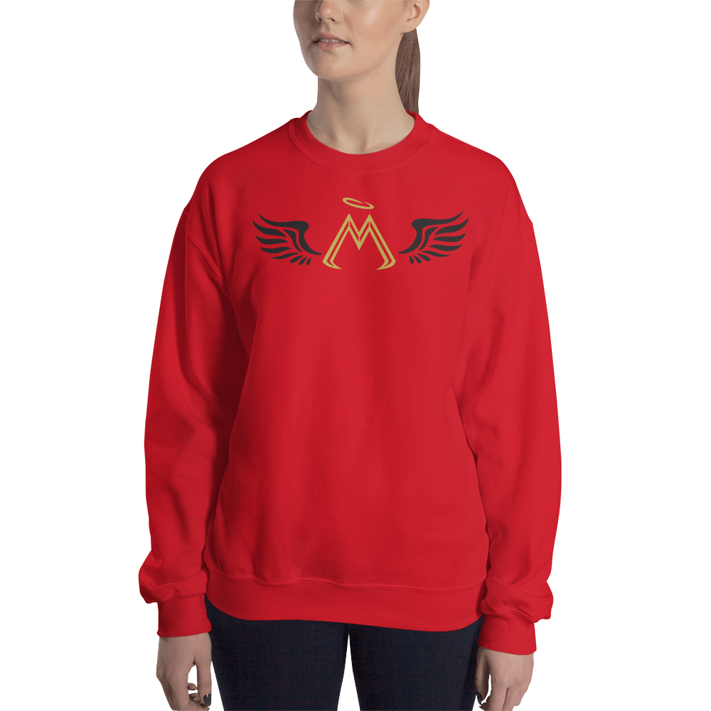 Red Sweatshirt With Gold-Black MM Iconic Logo