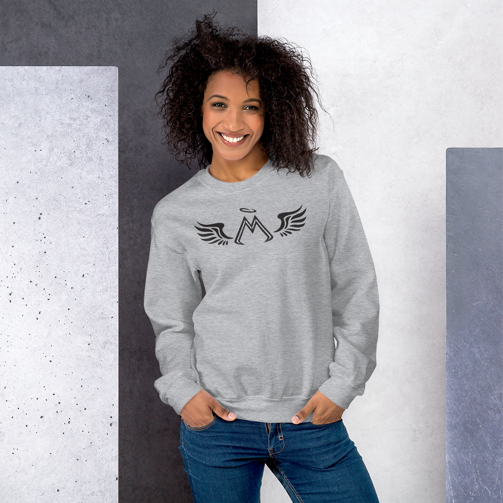 Sport Grey Sweatshirt With Black MM Iconic Logo