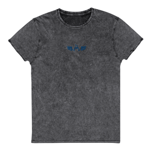 Black Denim T-Shirt With Embroidered Blue MM Iconic Logo