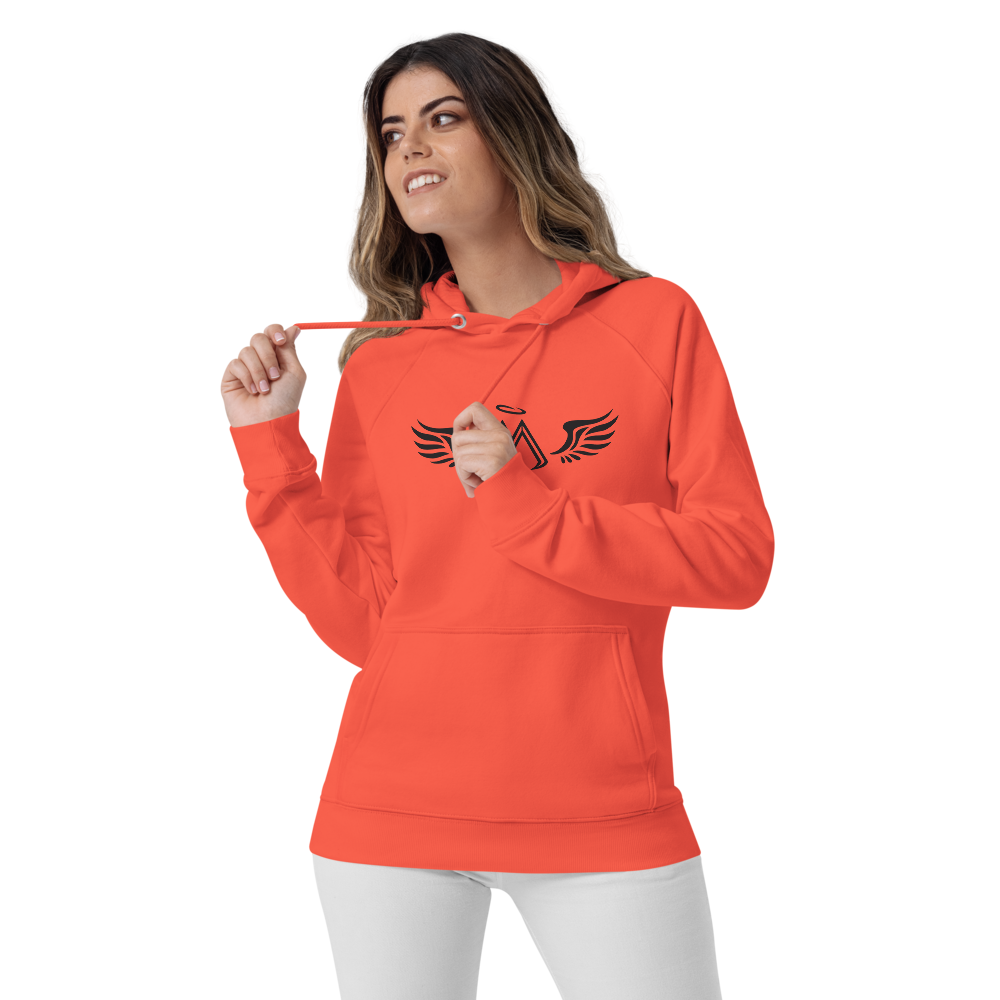 Orange Eco Raglan Hoodie With Black MM Iconic Logo