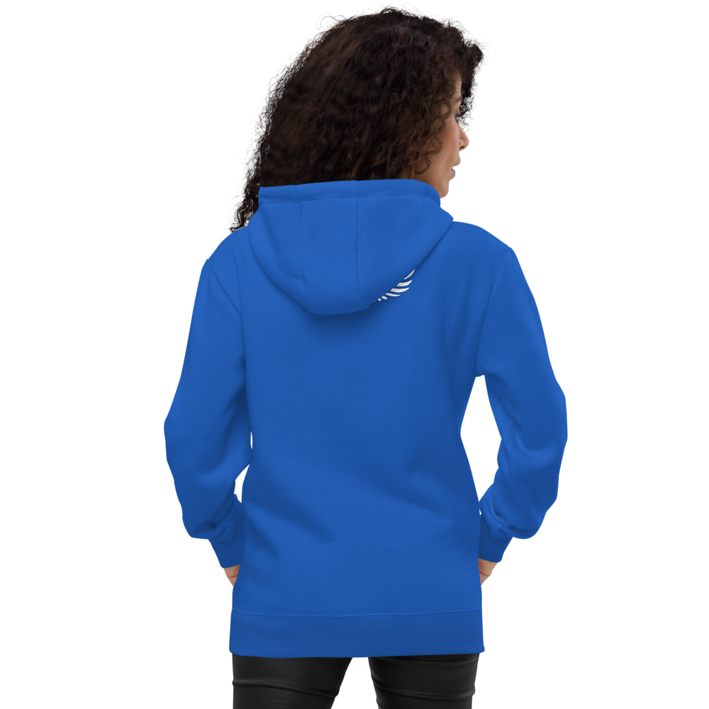 Blue Fashion Hoodie With White MM Iconic Logo
