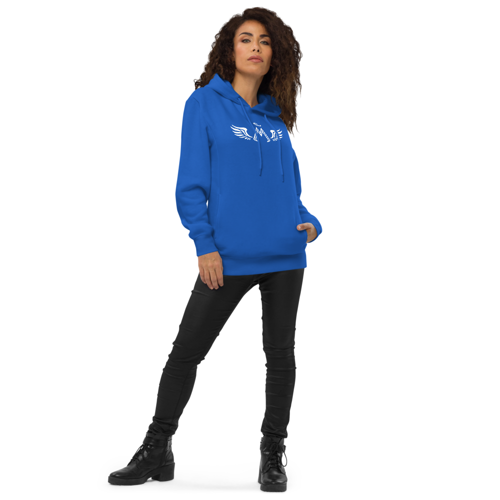 Blue Fashion Hoodie With White MM Iconic Logo