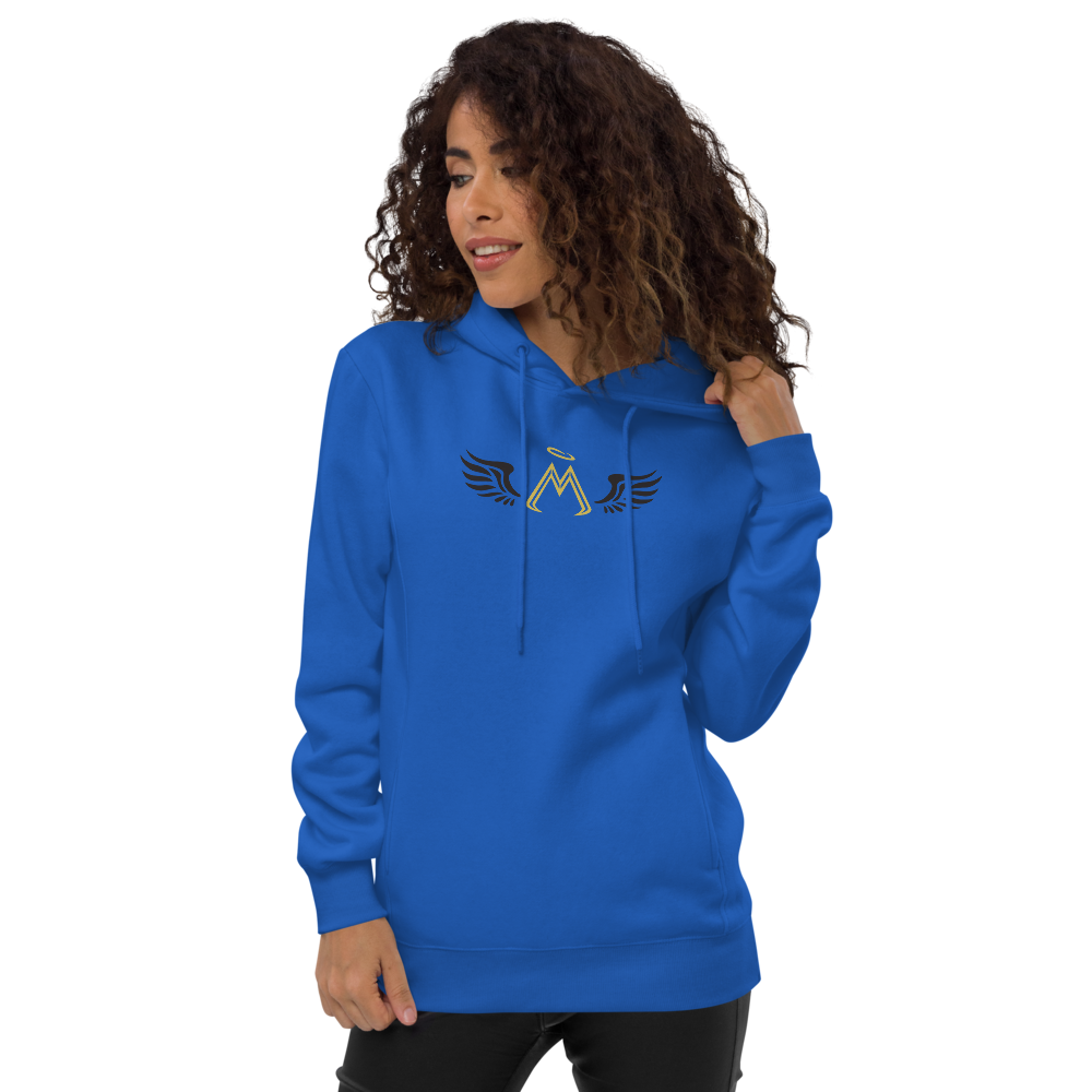 Blue Fashion Hoodie With Gold-Black MM Iconic Logo