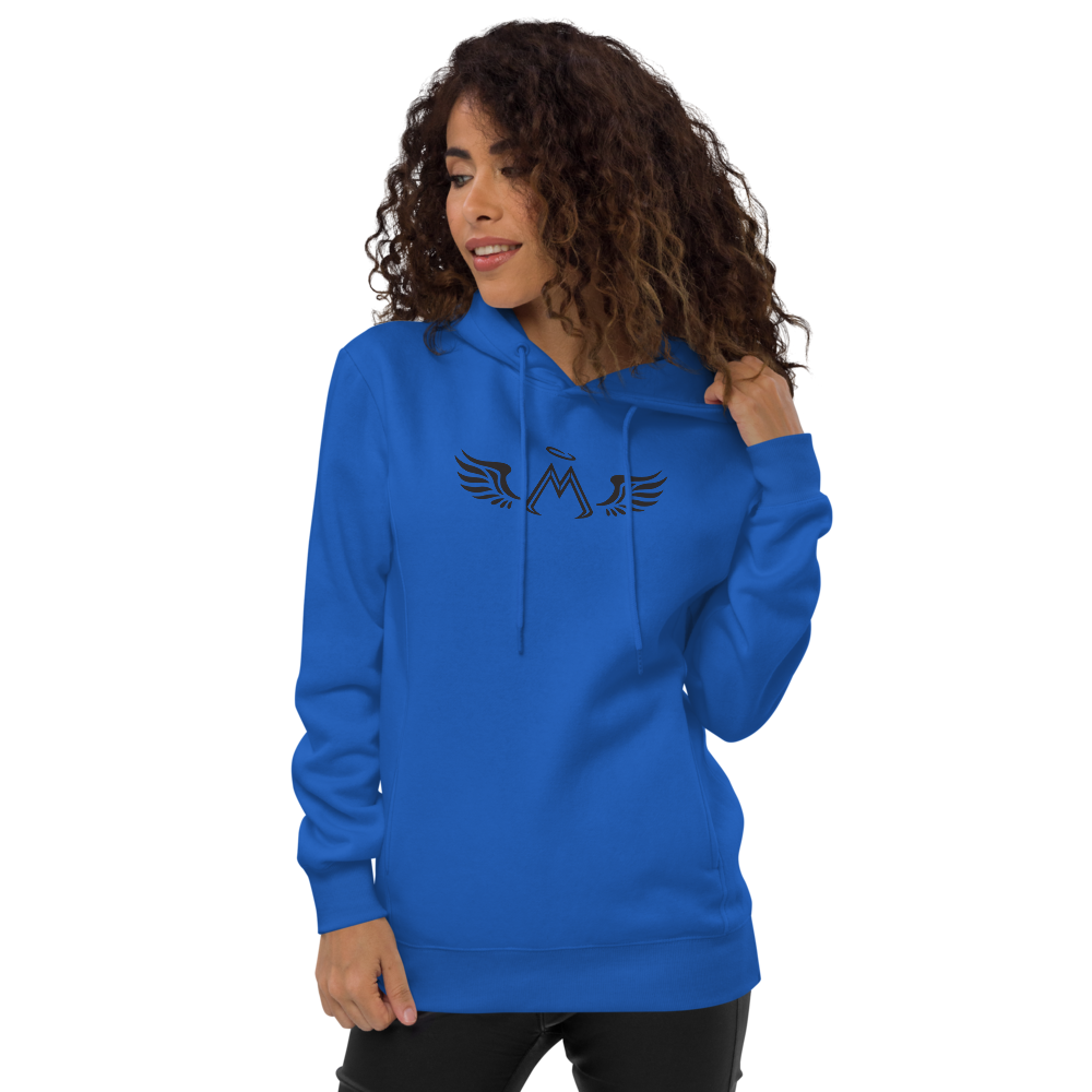Blue Fashion Hoodie With Black MM Iconic Logo