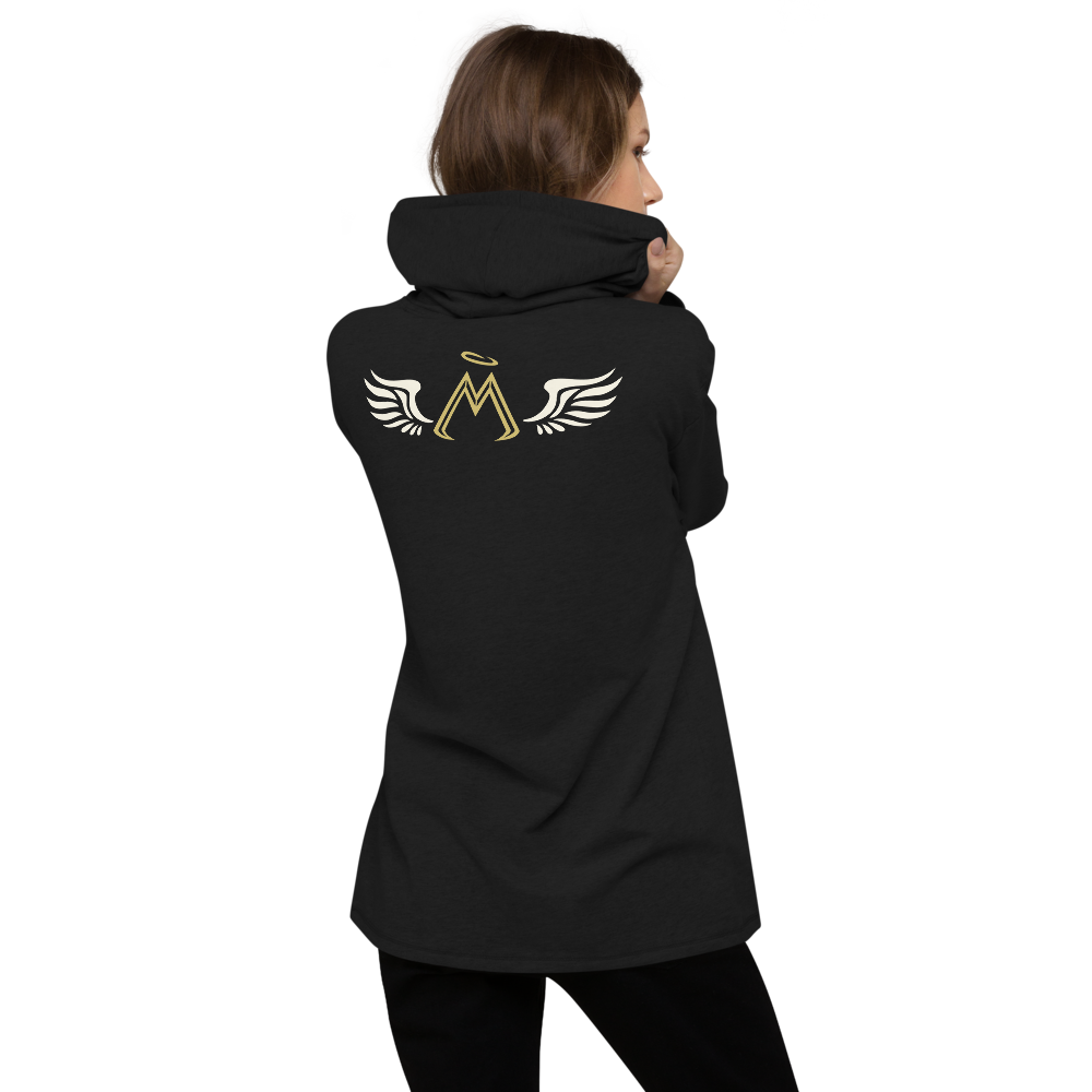 Black Lightweight Hoodie With Classic MM Iconic Logo