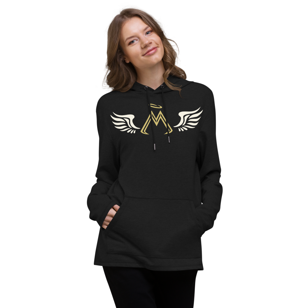 Black Lightweight Hoodie With Classic MM Iconic Logo