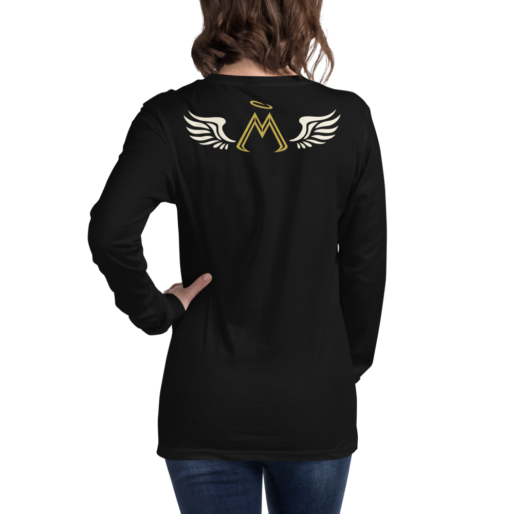 Black Long Sleeve Tee With Classic MM Iconic Logo