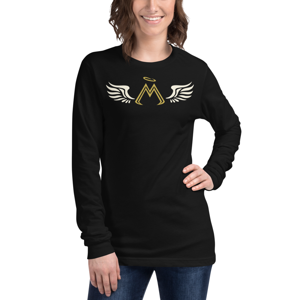 Black Long Sleeve Tee With Classic MM Iconic Logo