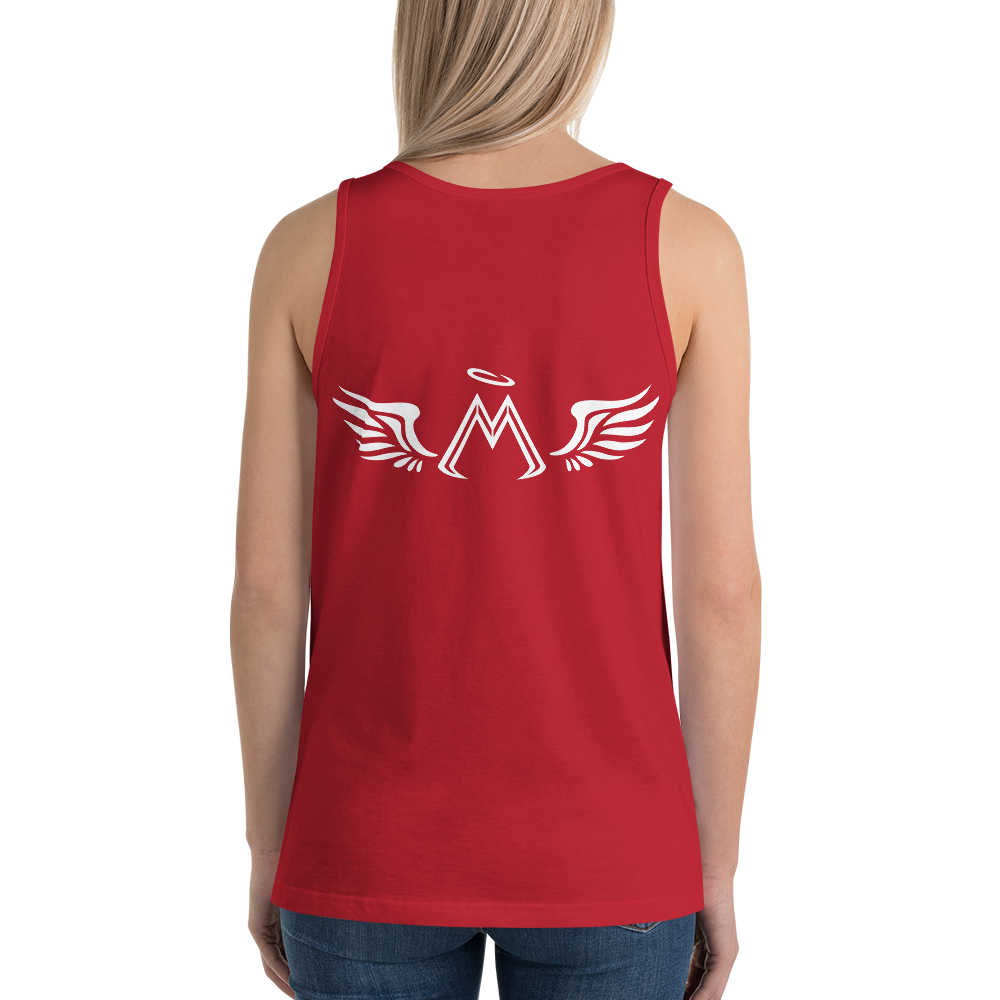 Red Tank Top With White MM Iconic Logo