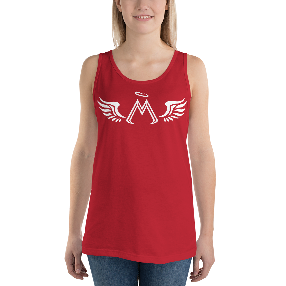 Red Tank Top With White MM Iconic Logo