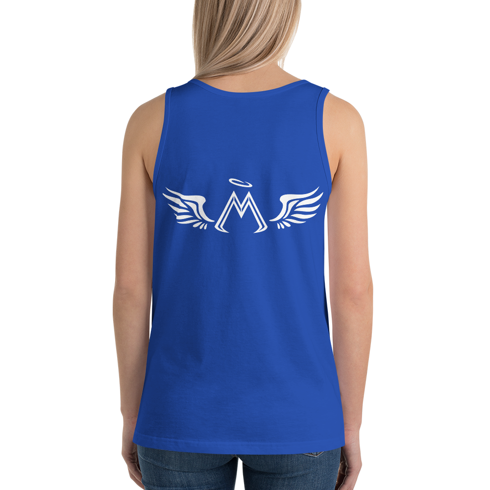 Blue Tank Top With White MM Iconic Logo