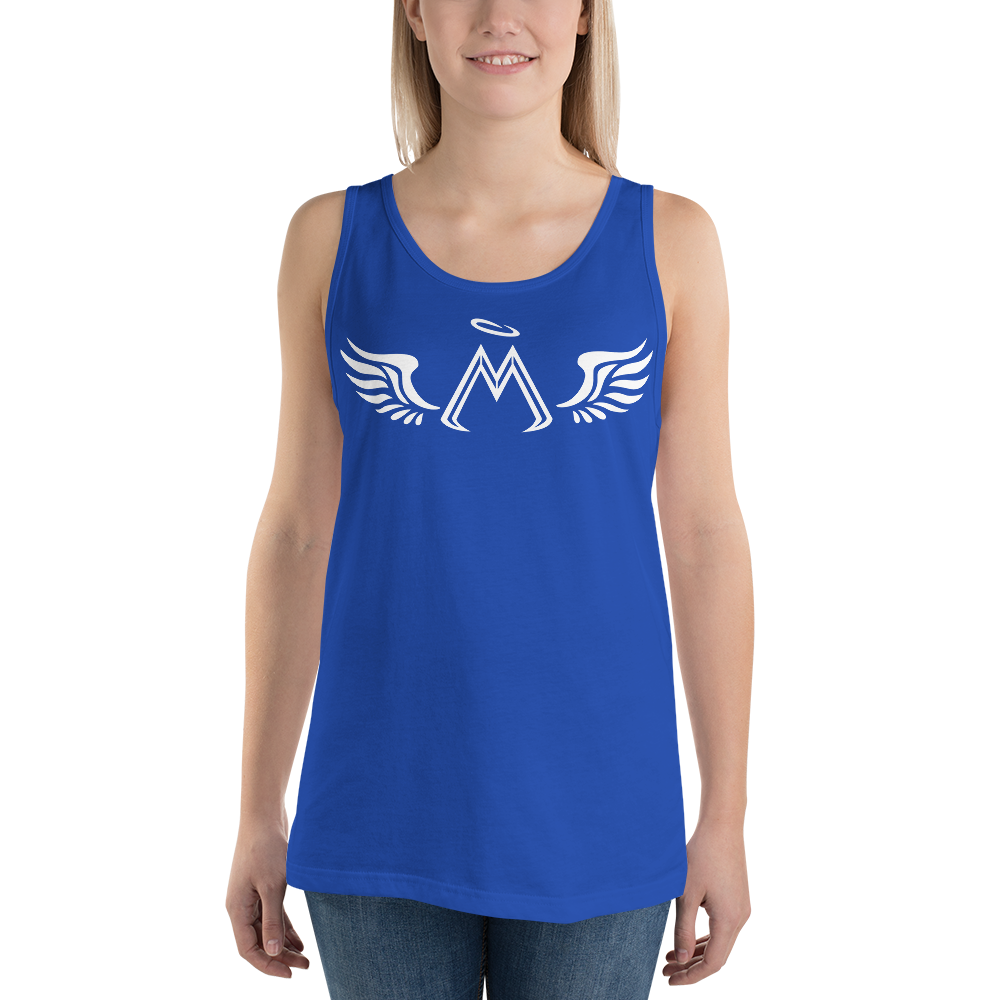 Blue Tank Top With White MM Iconic Logo