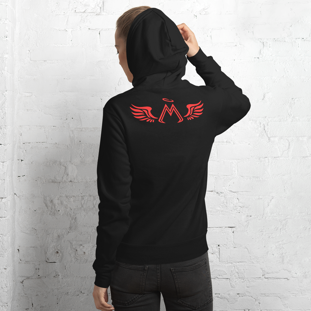 Black Hoodie With Red MM Iconic Logo