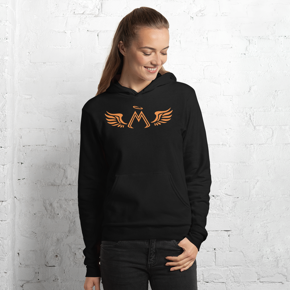 Black Hoodie With Orange MM Iconic Logo