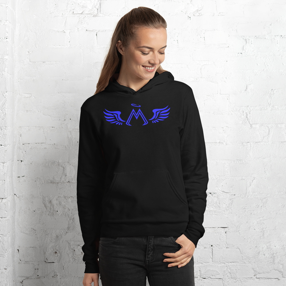 Black Hoodie With Blue MM Iconic Logo