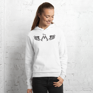 White Hoodie With Black MM Iconic Logo
