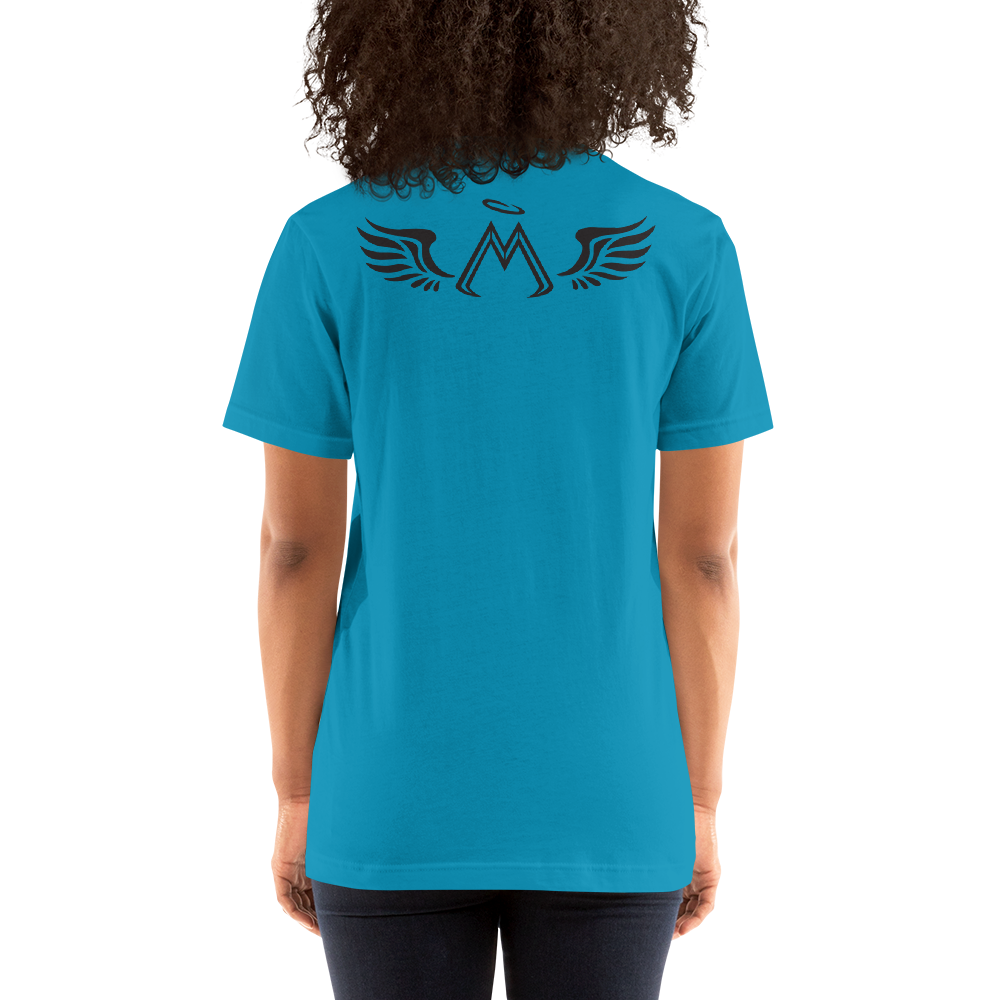 Aqua Short Sleeve T-Shirt With Black MM Iconic Logo