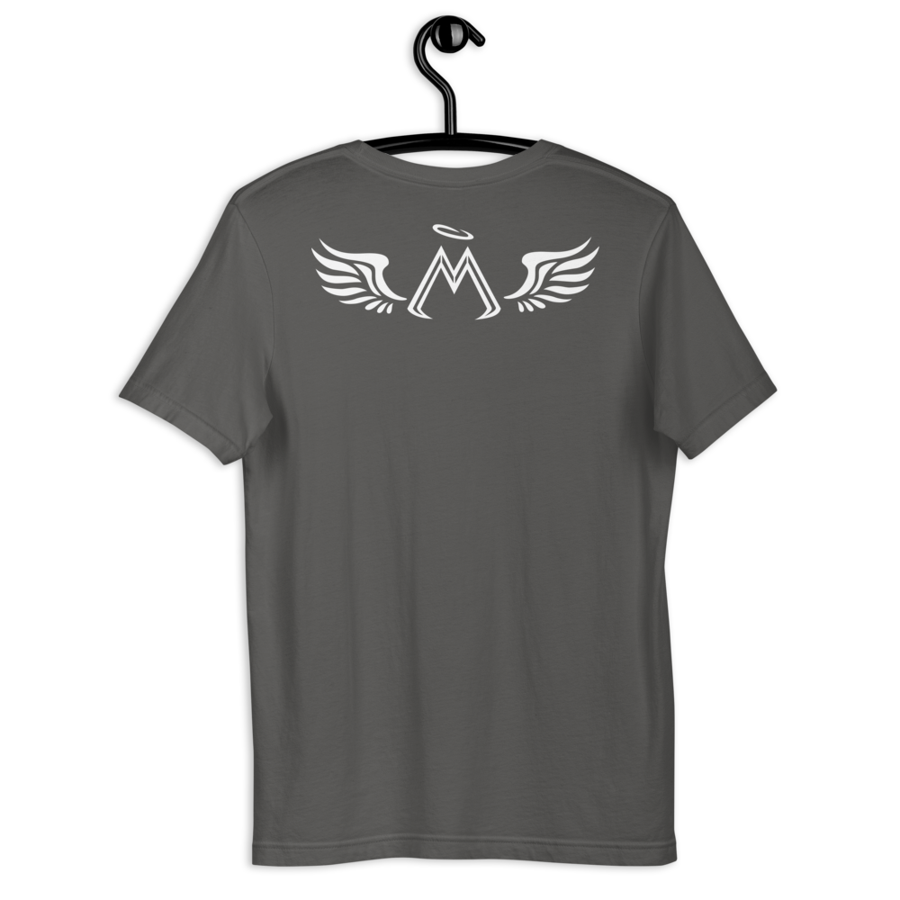 Dark Grey Short Sleeve T-Shirt With White MM Iconic Logo