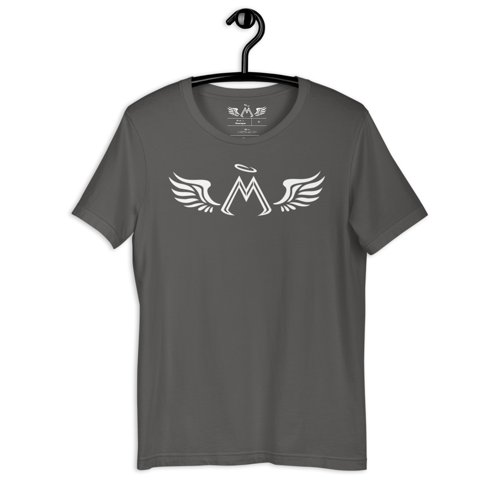 Dark Grey Short Sleeve T-Shirt With White MM Iconic Logo