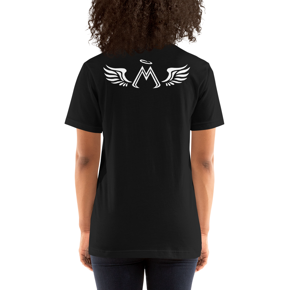 Black Short Sleeve T-Shirt With White MM Iconic Logo