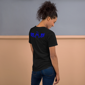 Black Short Sleeve T-Shirt With Blue MM Iconic Logo