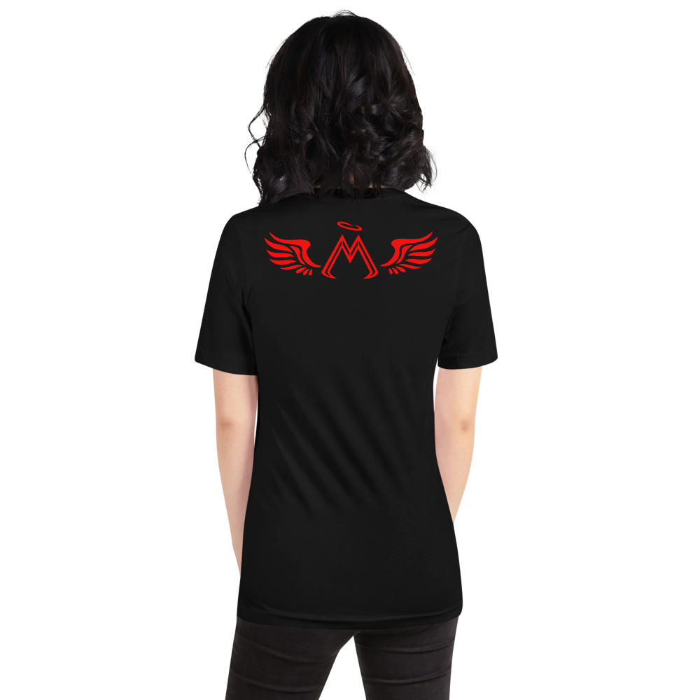 Black Short Sleeve T-Shirt With Red MM Iconic Logo