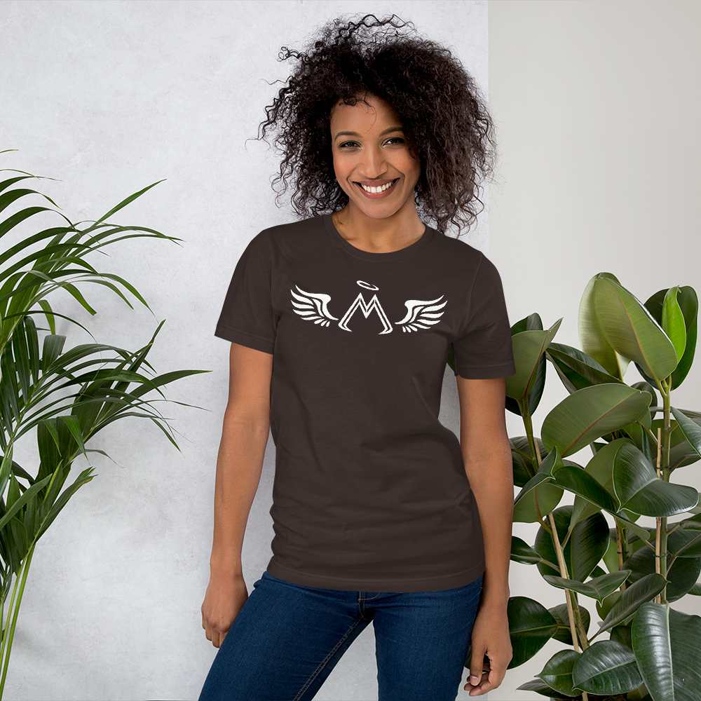 Brown Short Sleeve T-Shirt With White MM Iconic Logo