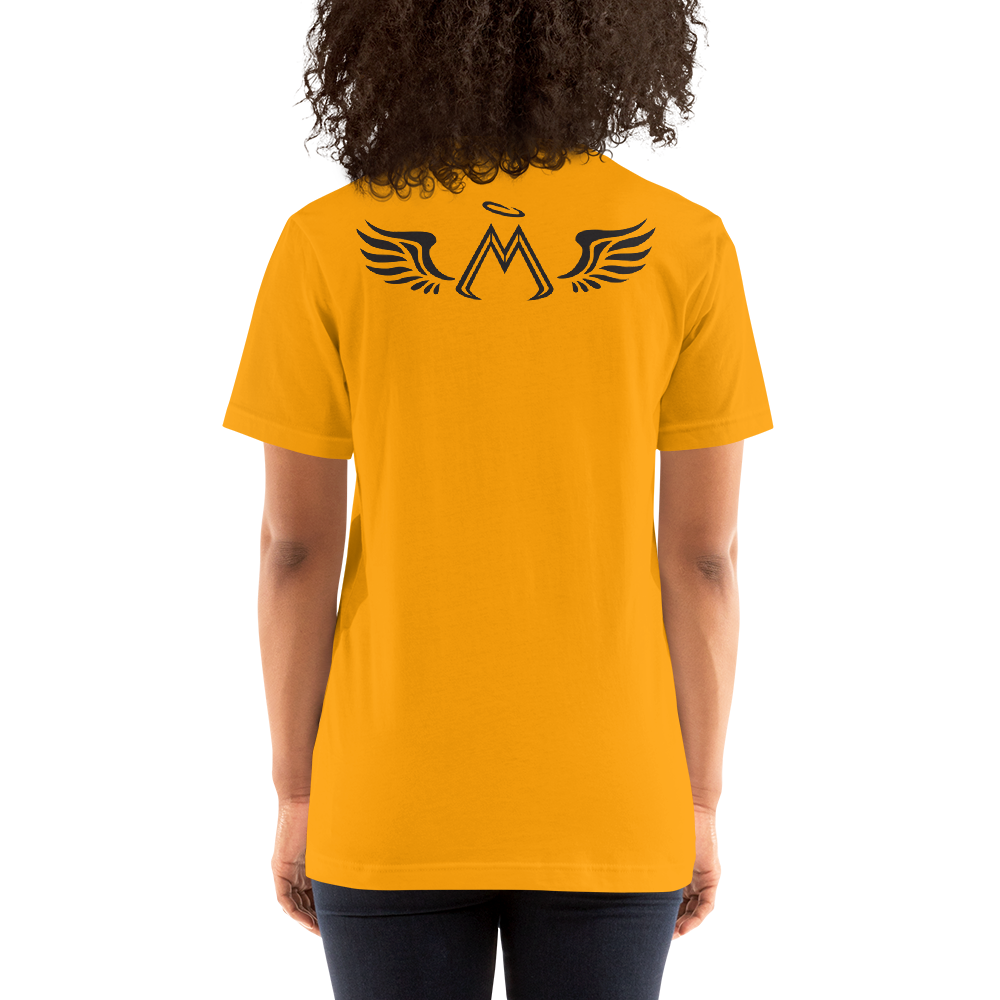 Gold Short Sleeve T-Shirt With Black MM Iconic Logo