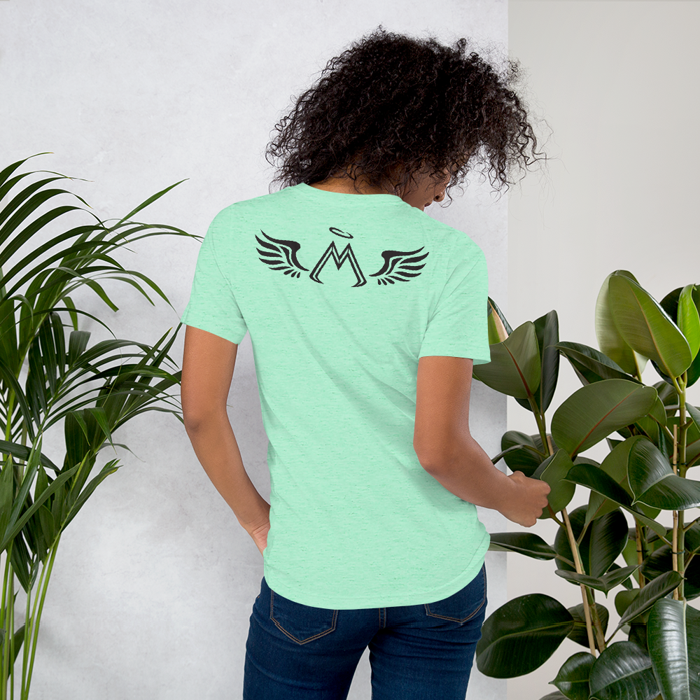 Heather Mint Short Sleeve T-Shirt With Black MM Iconic Logo