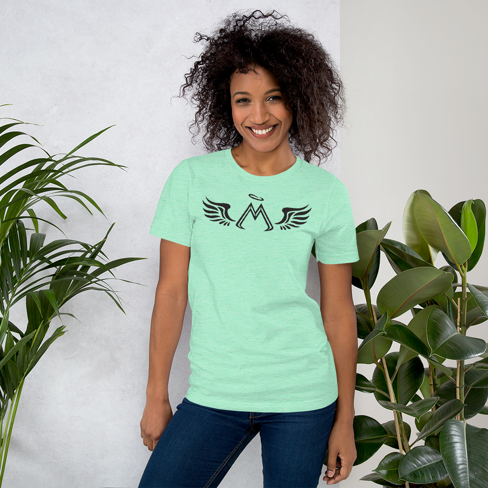 Heather Mint Short Sleeve T-Shirt With Black MM Iconic Logo