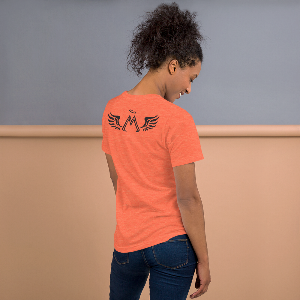 Heather Orange Short Sleeve T-Shirt With Black MM Iconic Logo