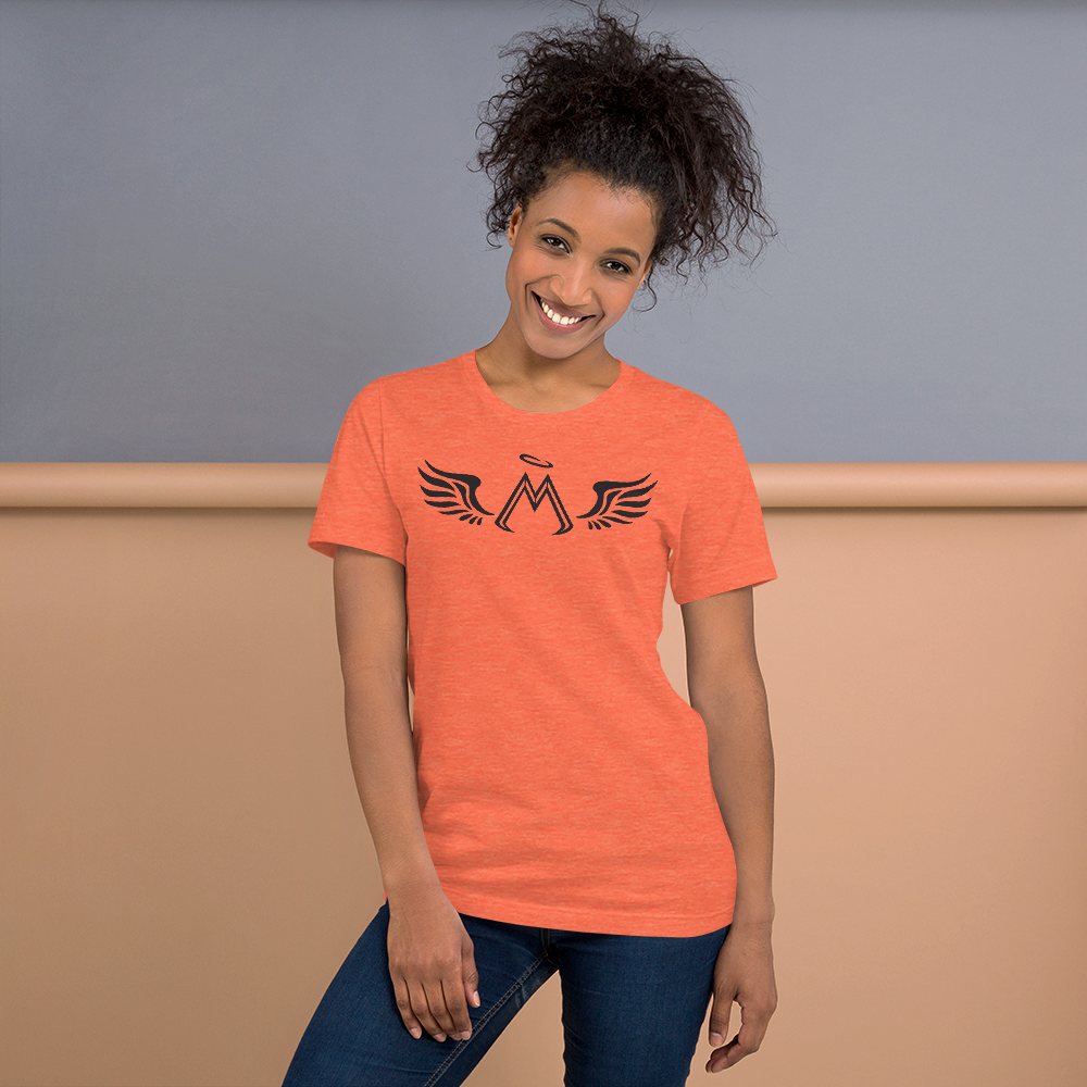 Heather Orange Short Sleeve T-Shirt With Black MM Iconic Logo