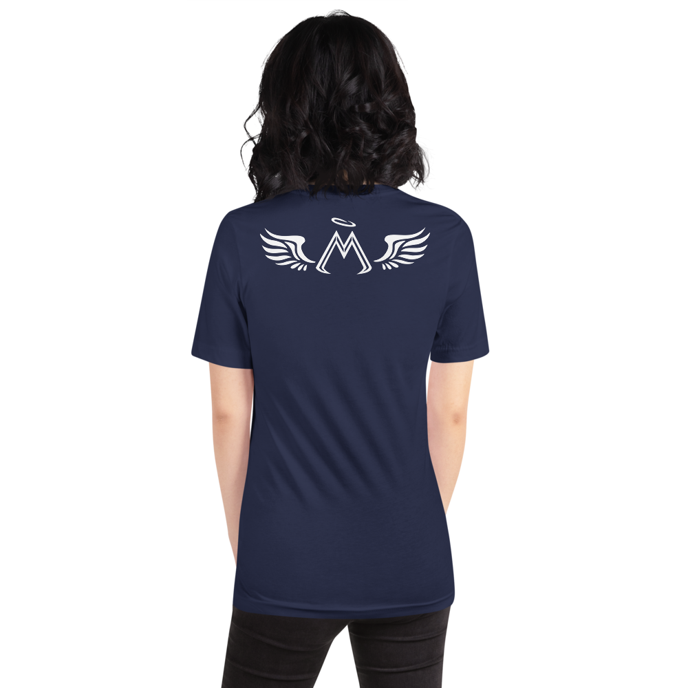 Navy Blue Short Sleeve T-Shirt With White MM Iconic Logo