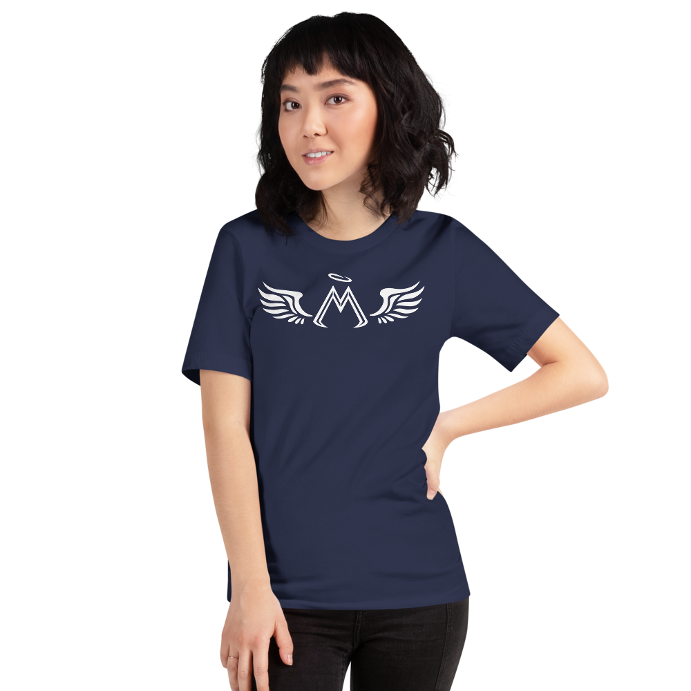 Navy Blue Short Sleeve T-Shirt With White MM Iconic Logo
